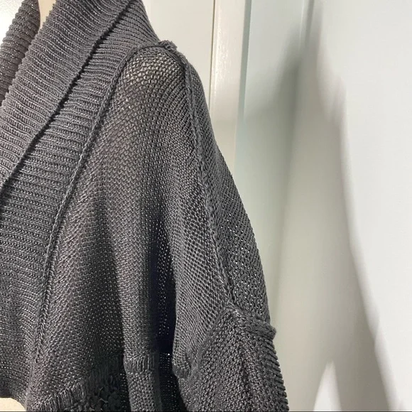 TSE Black 100% Linen Open Cardigan Shrug  size S NWT - Picture 12 of 17